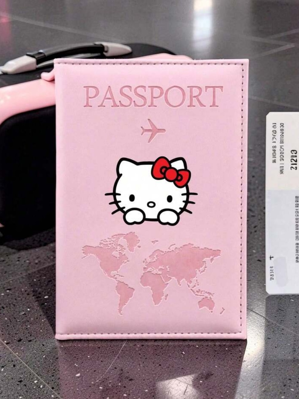 Pink Hello Kitty Passport Holder Travel Cover